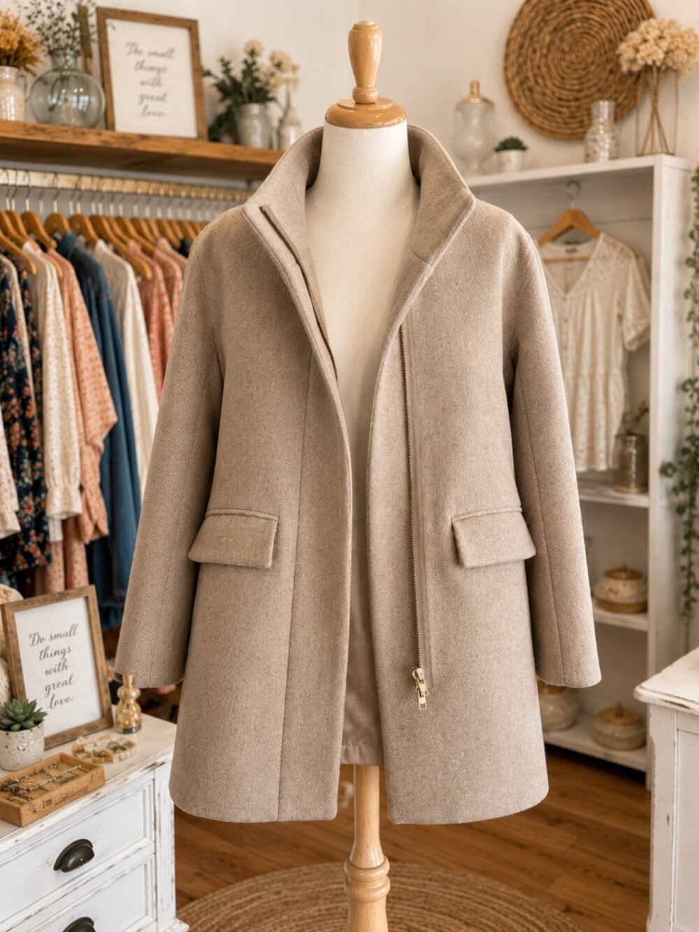 J.Crew Sz 0 Wool Blend Trench Jacket Stadium Cloth by Nello Gori Cocoon Coat